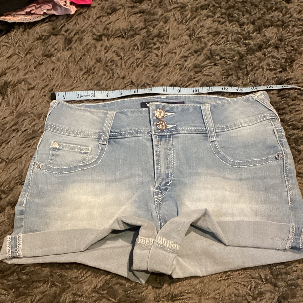 Wallflower Light Blue Jean stretchy Shorts